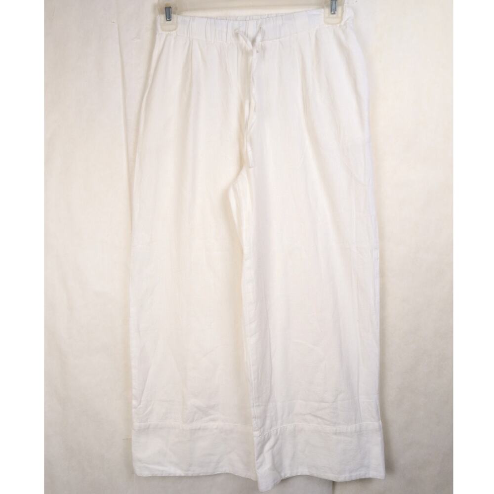 Z Supply double cotton gauze wide leg pull on pants Size Small White Minimal